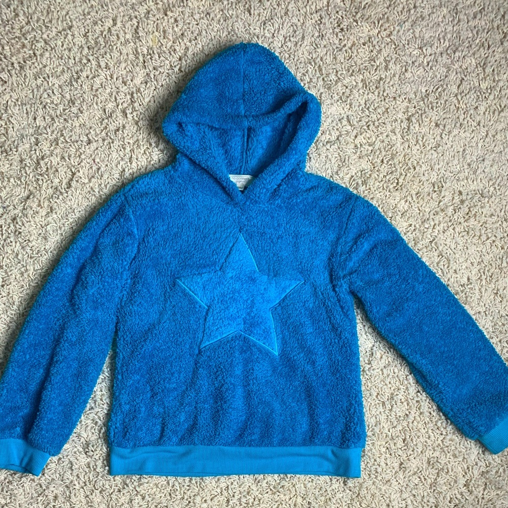 Girls Blue Hooded Sweatshirt - Large